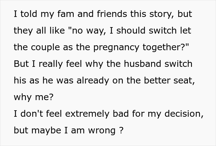 “His Face Sunk”: Woman Claps Back At A Man For Asking Her To Switch Seats With His Pregnant Wife “His Face Sunk”: Woman Claps Back At A Man For Asking Her To Switch Seats With His Pregnant Wife