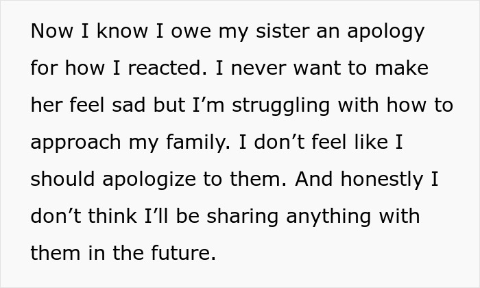 "AITA For What I Said? My Family Won’t Let Me Share Any Good News Because Of My Sister's Disability" "AITA For What I Said? My Family Won’t Let Me Share Any Good News Because Of My Sister's Disability"