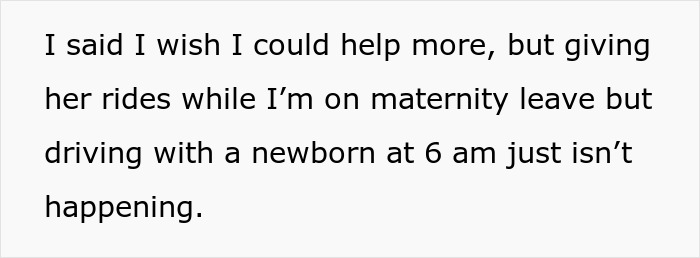 &ldquo;AITA For Refusing To Ask My Partner If He&rsquo;ll Drive My Friend To Work When I Go On Maternity Leave?&rdquo;