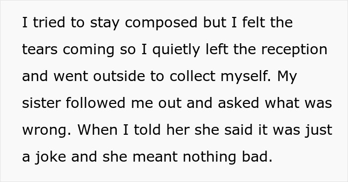 &ldquo;AITA For Leaving My Sister&rsquo;s Wedding Early After Her Maid Of Honor Humiliated Me In Her Speech?&rdquo;
