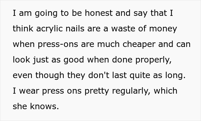 Woman Expects Daughter To Get Cheap Press-On Nails Over Acrylic Ones, Netizens Bash Her Woman Expects Daughter To Get Cheap Press-On Nails Over Acrylic Ones, Netizens Bash Her