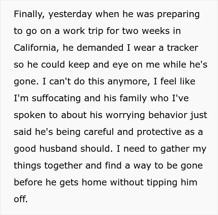 Woman Has Enough Of Her Husband When He Asks Her To Wear A Tracker While He’s Gone, Plans An Escape Woman Has Enough Of Her Husband When He Asks Her To Wear A Tracker While He’s Gone, Plans An Escape