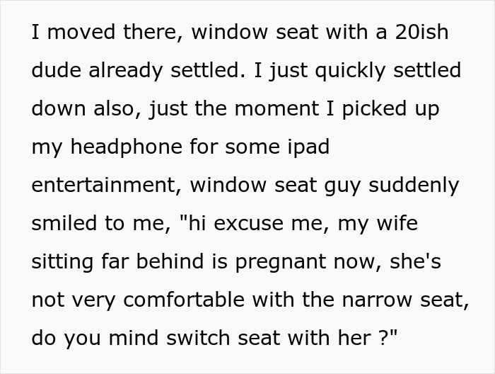 “His Face Sunk”: Woman Claps Back At A Man For Asking Her To Switch Seats With His Pregnant Wife “His Face Sunk”: Woman Claps Back At A Man For Asking Her To Switch Seats With His Pregnant Wife