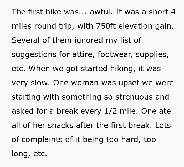 &ldquo;AITA For Canceling On A Group Of Very Out Of Shape Women That Hired Me To Guide Their Hikes?&rdquo;