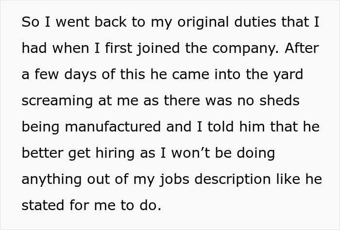 Man Refuses To Do Anything Not On His Job Description As He Was Told, The Business Has To Close