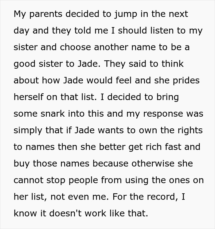 Parents Instruct New Mom To Rename Baby As His Name Is On Her Single &ldquo;Golden Child&rdquo; Sister&rsquo;s List