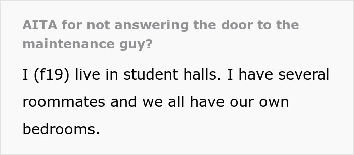 Student Doesn&rsquo;t Answer Maintenance Guy Who Came At 6 AM To Her Dorm, Gets Called Out