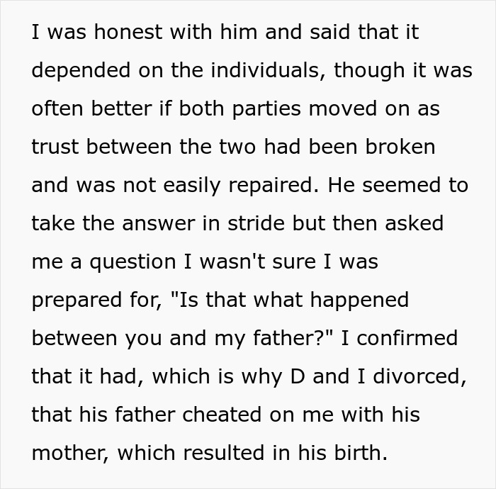 &ldquo;AITA Because I Told My Ex-Husband&rsquo;s Son The Truth About Why We Divorced&rdquo;