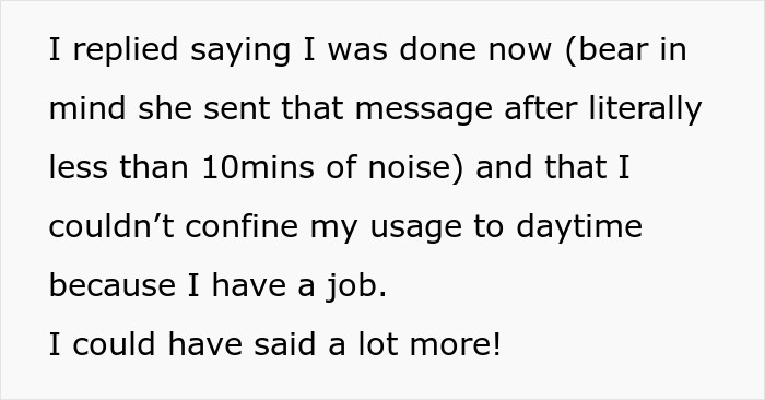 Woman Asks Neighbor To Not Use Her Power Tools After 8PM As It’s Her Kids’ Bedtime, She Refuses Woman Asks Neighbor To Not Use Her Power Tools After 8PM As It’s Her Kids’ Bedtime, She Refuses