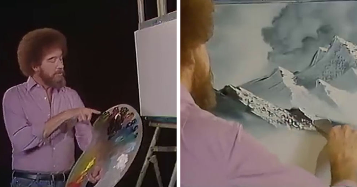 Man Thinks He Can’t Paint Because He’s Colorblind, Bob Ross Wholesomely Proves Him Wrong