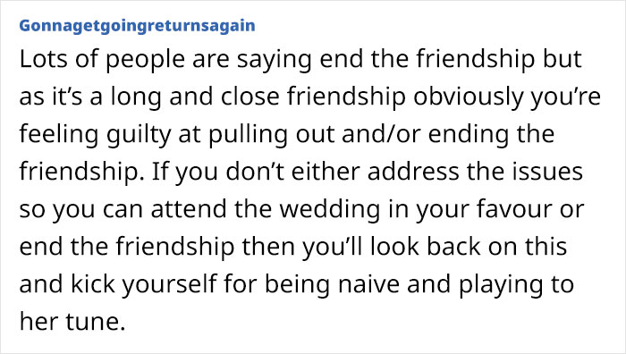 Bride Places Incomprehensible Demands On Her Best Friend Of 25 Years, Destroys Their Friendship
