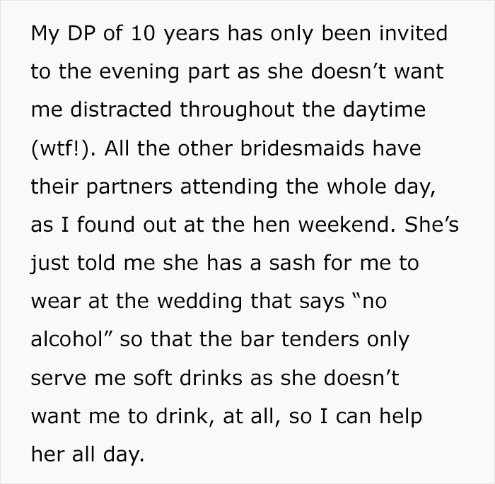 Bride Places Incomprehensible Demands On Her Best Friend Of 25 Years, Destroys Their Friendship