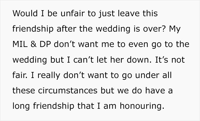 Bride Places Incomprehensible Demands On Her Best Friend Of 25 Years, Destroys Their Friendship
