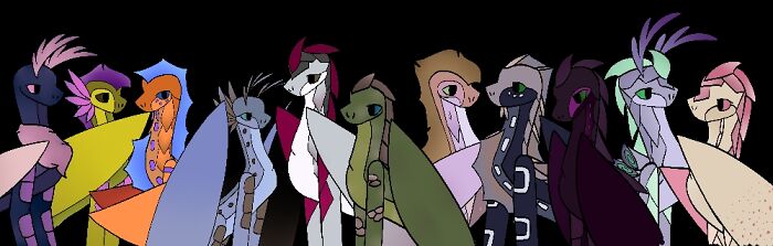 My Big Art Project For Pride - A Bunch Of My Gsa Friends As Dragons!