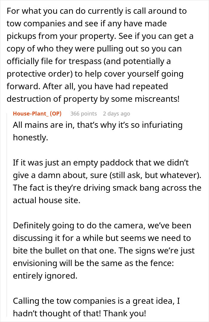 Woman Prevents Random Truck From Passing Through Her Property By Hiding Star Pickets In Her Lawn