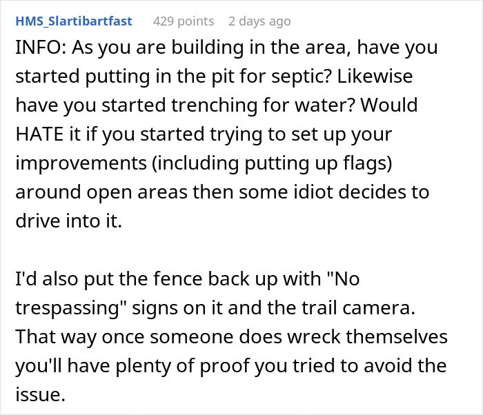 Woman Prevents Random Truck From Passing Through Her Property By Hiding Star Pickets In Her Lawn