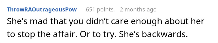 Wife Is Furious Husband Knew About Her Affair Of 2 Years And Just Didn't Care