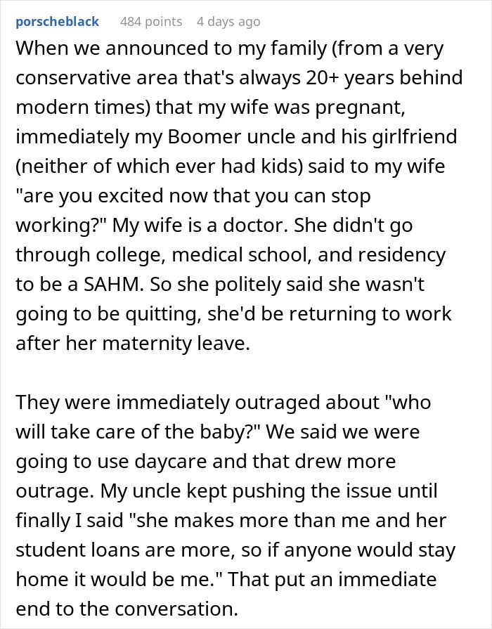 &ldquo;It Must Be Mommy&rsquo;s Day Off&rdquo;: Man Lies About His Wife Being Dead In Response To Boomer&rsquo;s Comment