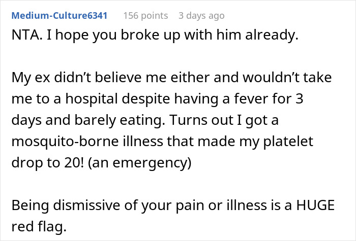 "Am I The Jerk For Breaking Up With My Boyfriend Because He Ignored My Medical Emergency?"