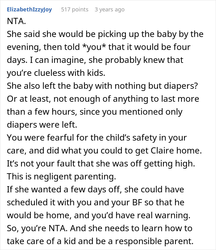 Mom Thinks She Can Dump Baby On Brother&rsquo;s GF For 4 Days, Gets A Reality Check And A Felony Charge