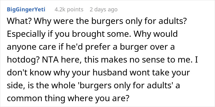 Mom Accidentally Causes Drama At BBQ When She Gives A Burger To Son Who Wasn’t Given One Mom Accidentally Causes Drama At BBQ When She Gives A Burger To Son Who Wasn’t Given One