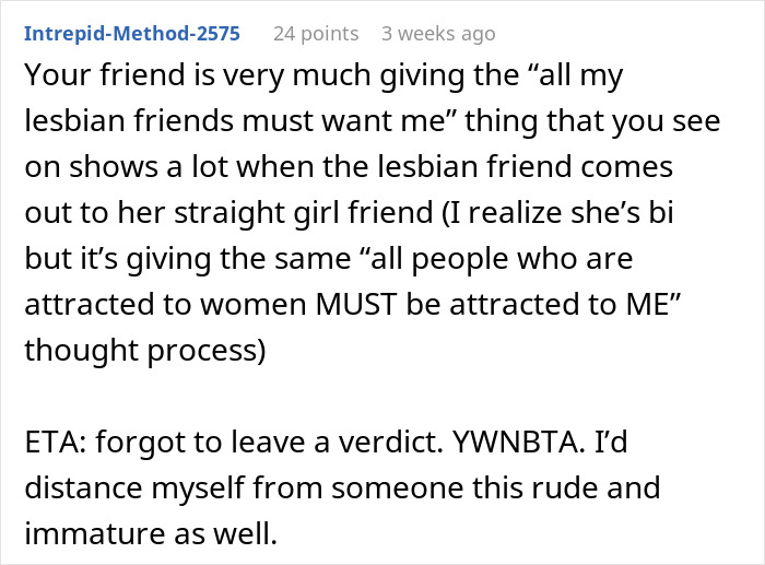 Lesbian Woman Is Sick Of Bi Friend&rsquo;s Comments About Her Being In Love With Her, Discussion Ensues