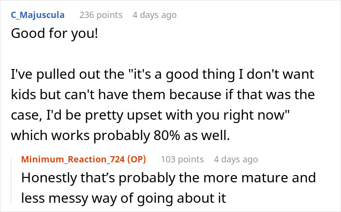 Man Publicly Shames A Childfree Woman, She Claps Back So Strongly That He Takes “Sick Leave” Man Publicly Shames A Childfree Woman, She Claps Back So Strongly That He Takes “Sick Leave”