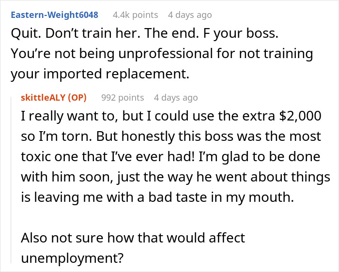 Boss Decides To Replace Employee To Save Money, Expects Her To Train New Hire
