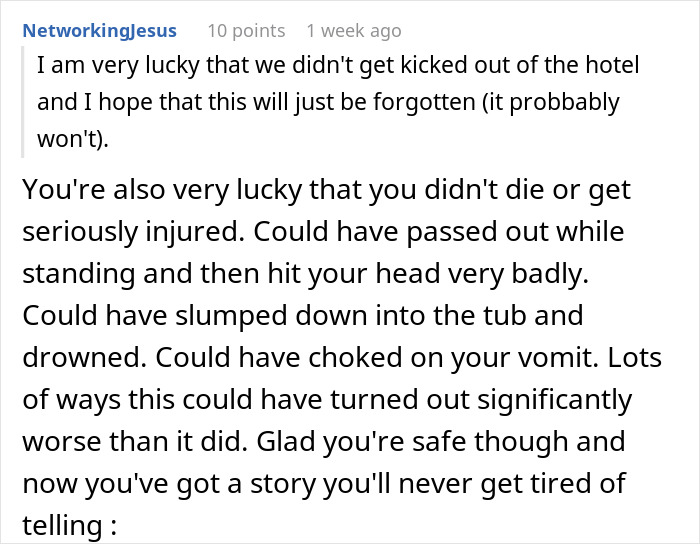 "TIFU By Falling Asleep In The Shower And Flooding The Hotel"