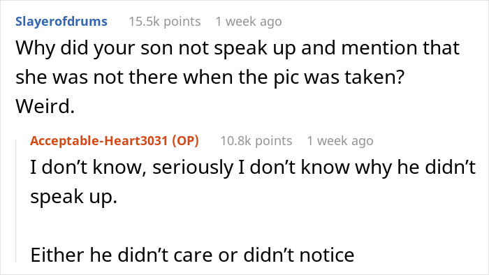 DIL Misses Being In Family Pic While In Bathroom, Husband Doesn't Speak Up Despite Mom Asking Twice