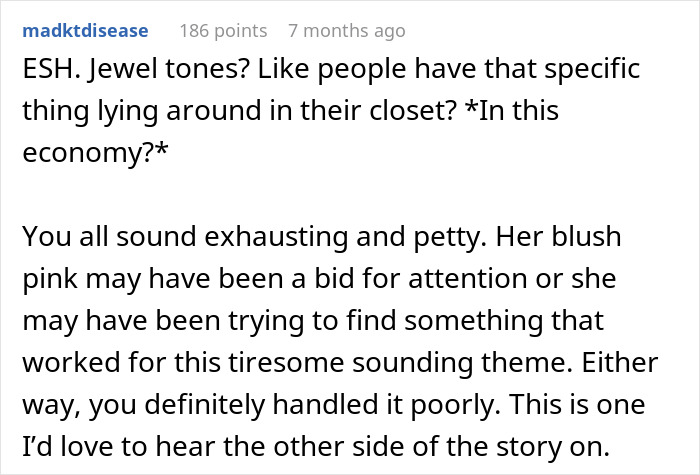 Woman Lashes Out At SIL Who Complained About How She Looked In Photos After Ignoring Wedding Theme