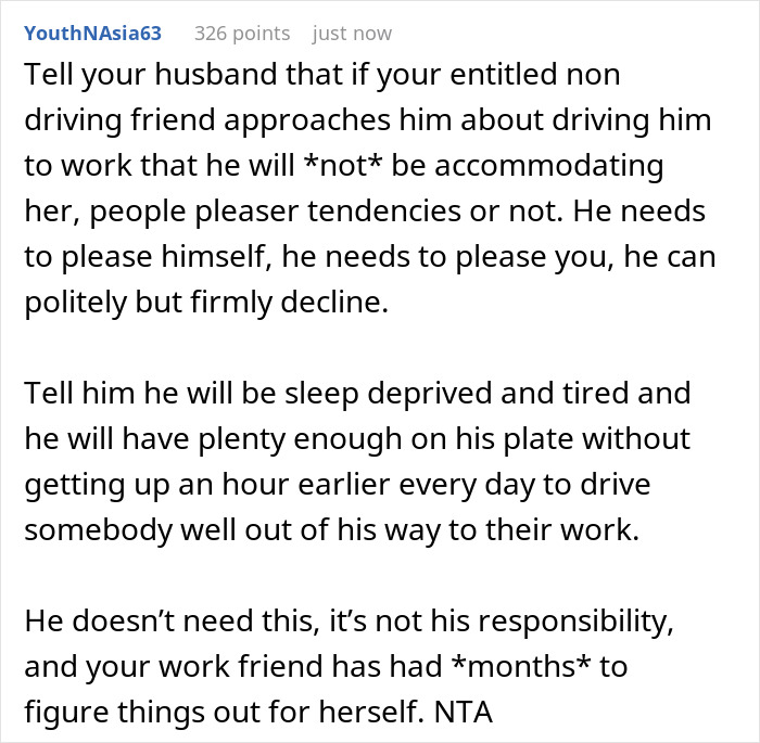 &ldquo;AITA For Refusing To Ask My Partner If He&rsquo;ll Drive My Friend To Work When I Go On Maternity Leave?&rdquo;