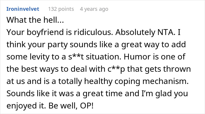 BF Demands GF Apologize For Having A 'Boob Voyage' Party BF Demands GF Apologize For Having A 'Boob Voyage' Party