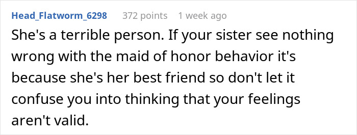 &ldquo;AITA For Leaving My Sister&rsquo;s Wedding Early After Her Maid Of Honor Humiliated Me In Her Speech?&rdquo;