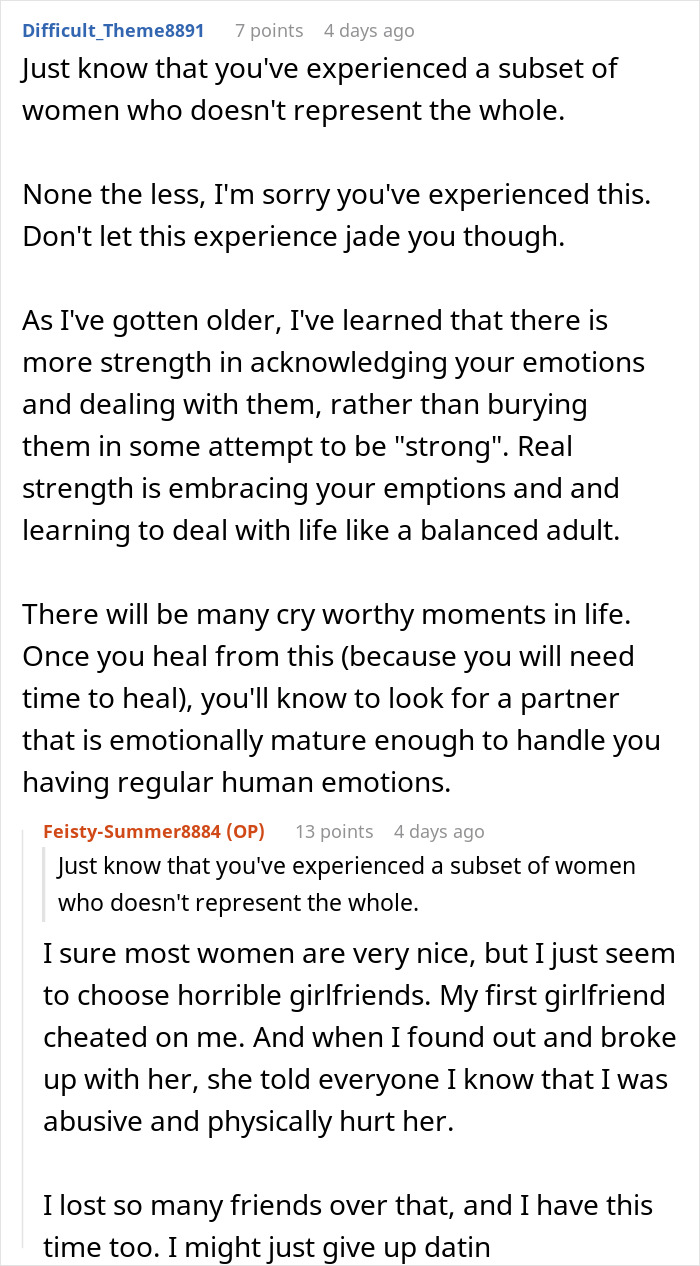 Man Opens Up To GF Of 2 Years, She Makes Fun Of Him Behind His Back Man Opens Up To GF Of 2 Years, She Makes Fun Of Him Behind His Back