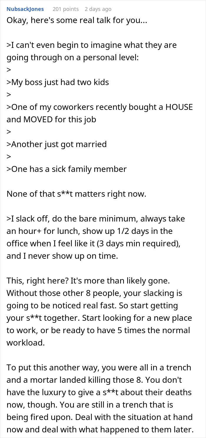 &ldquo;I Slack Off, Do The Bare Minimum&rdquo;: Guy Shocked 80% Of His Team Is Fired