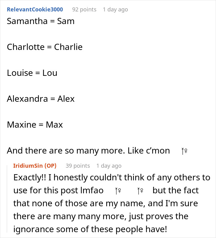 Man Disrespects Woman When He Finds Out About Her Masculine Name, She Vents On Reddit