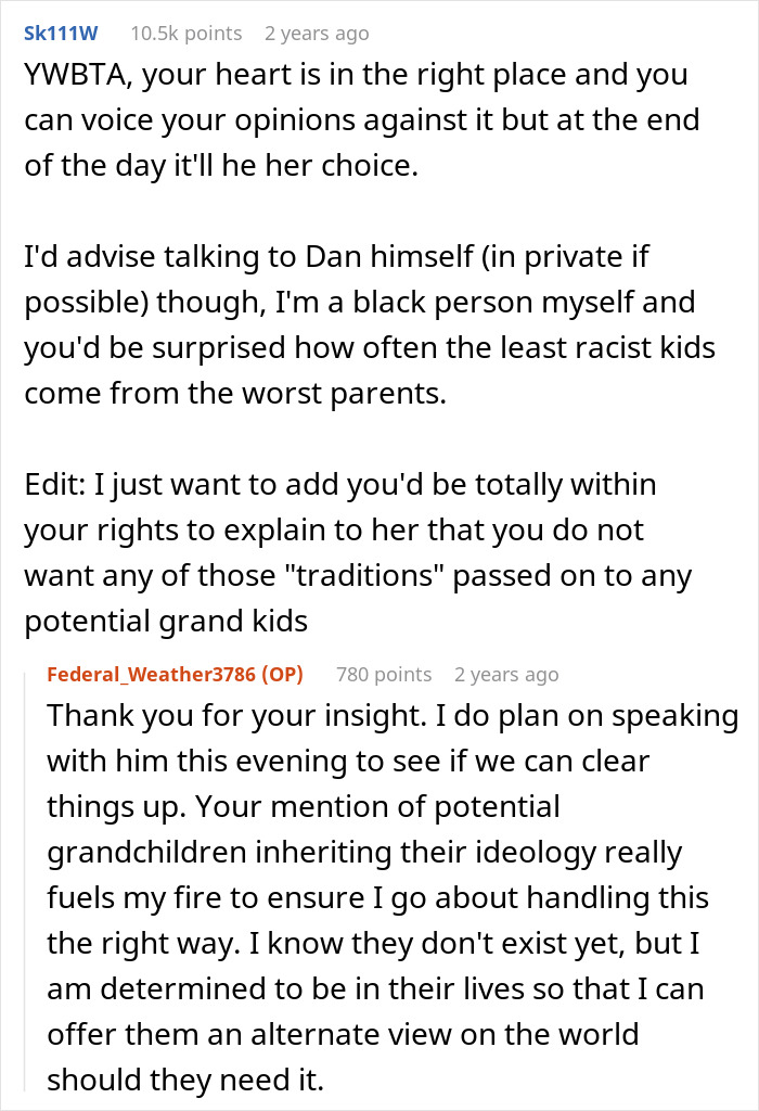 "AITA For Telling My Daughter She Cannot Marry A Racist?" "AITA For Telling My Daughter She Cannot Marry A Racist?"