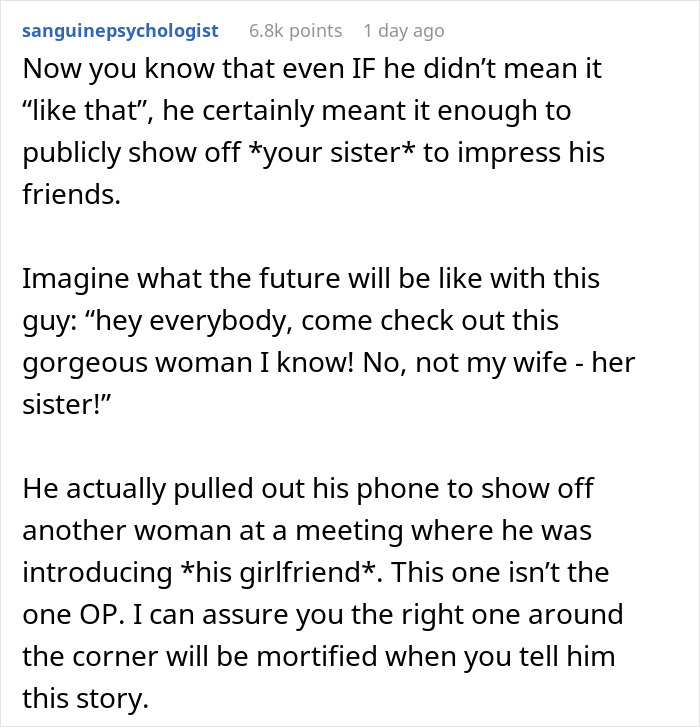 Man’s Thoughtless Remark About GF’s Sister Being Prettier Than Her Leaves Girlfriend Devastated Man’s Thoughtless Remark About GF’s Sister Being Prettier Than Her Leaves Girlfriend Devastated
