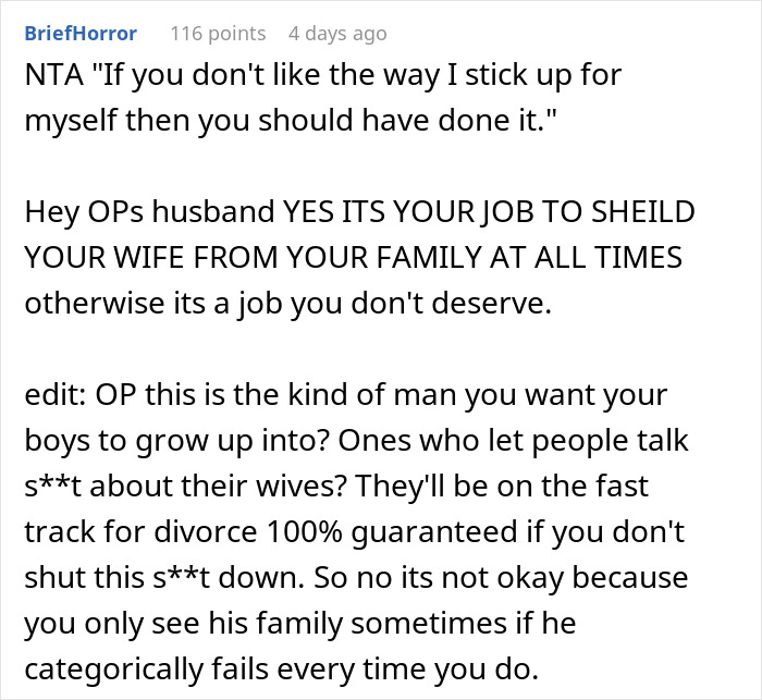 Woman Defends Herself Against In-Laws&rsquo; Criticism, Leaves Husband Fuming