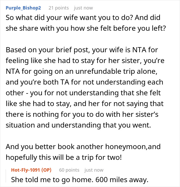 Man Skips Out On Helping Postpartum SIL, Leaves New Wife Behind And Goes On Honeymoon Alone