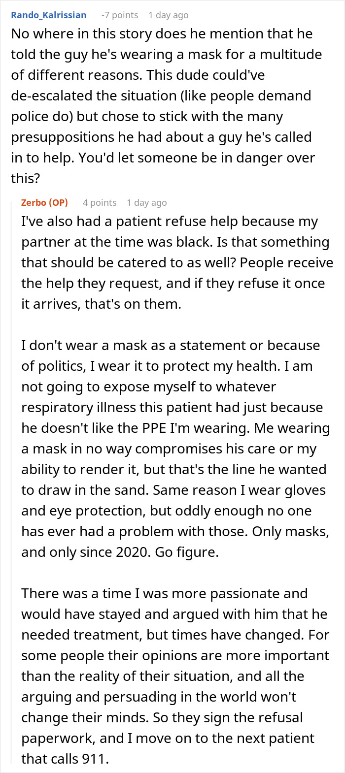 Boomer Demands Paramedics Take Off Their Masks Before Helping Him, So They Just Leave Boomer Demands Paramedics Take Off Their Masks Before Helping Him, So They Just Leave