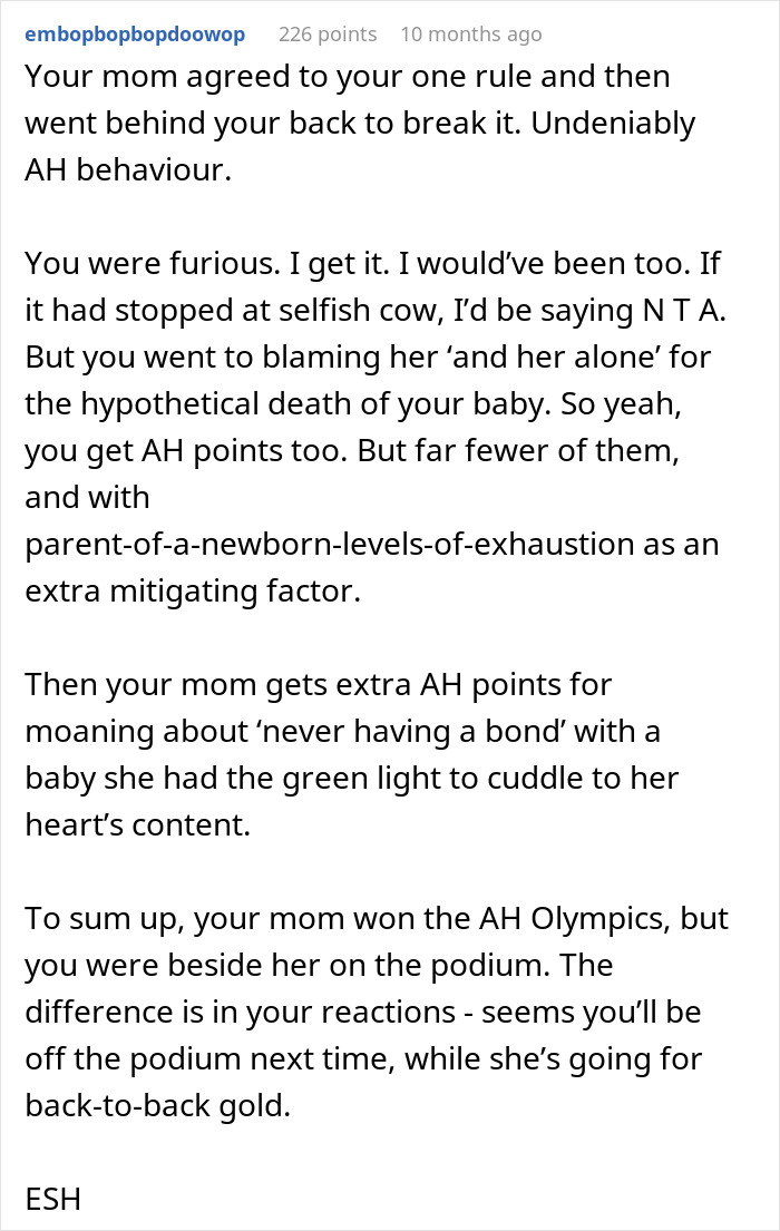 &ldquo;AITA For Calling My Mom Selfish And Telling Her It Will Be Her Fault When The Baby&rsquo;s [Life Ends]?&rdquo;