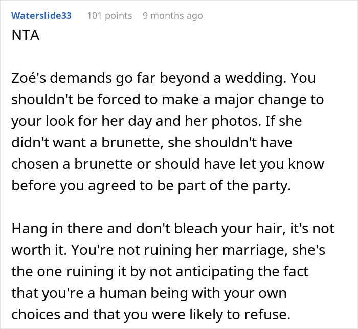 Couple Breaks Up After Bride Changes Her Mind About Making The Bridal Party Bleach Their Hair