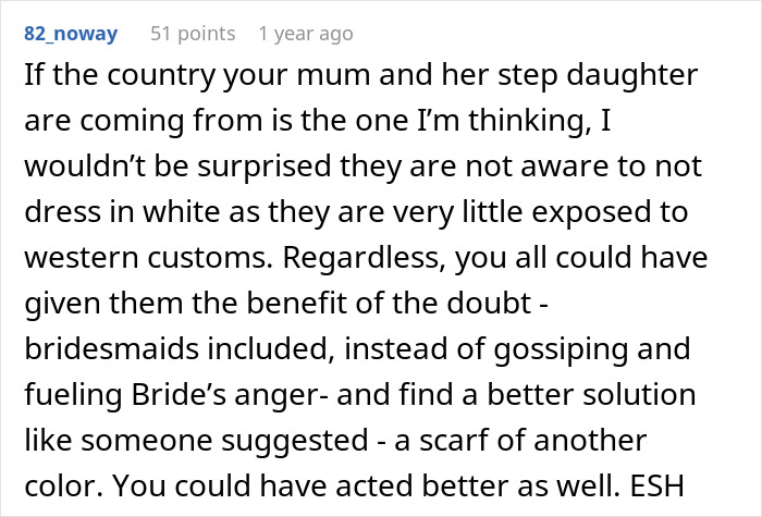 “Saw My Wife’s Face Drop”: Groom’s Stepsister Shows Up To Wedding Wearing White “Saw My Wife’s Face Drop”: Groom’s Stepsister Shows Up To Wedding Wearing White