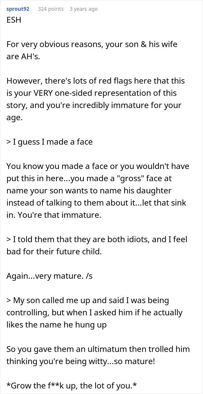 Son&rsquo;s GF Calls Mom An &lsquo;Evil B&rsquo; For Refusing To Rename Her Baby, She Stops Giving Him Money