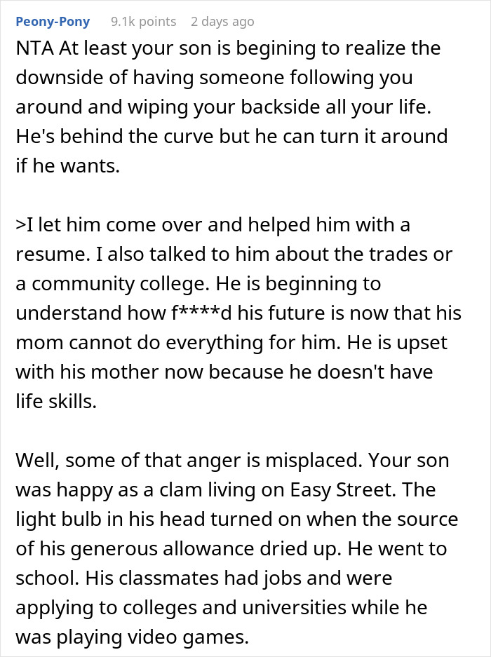 Ex-Wife Threatens Man With Court After He Quits Funding His 18-Year-Old Son&rsquo;s Laid-Back Lifestyle