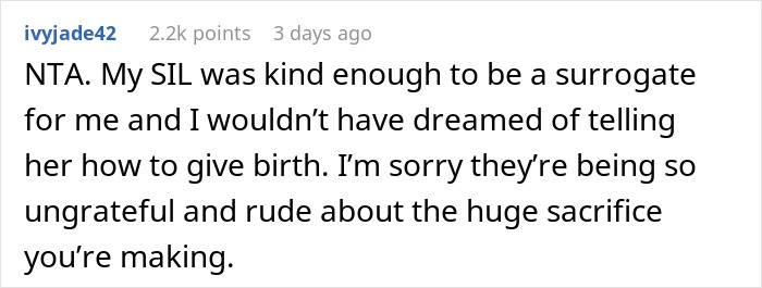 &ldquo;AITA For Telling My BIL And His Wife That I Don&rsquo;t Want To Follow Their Birth Plan?&rdquo;