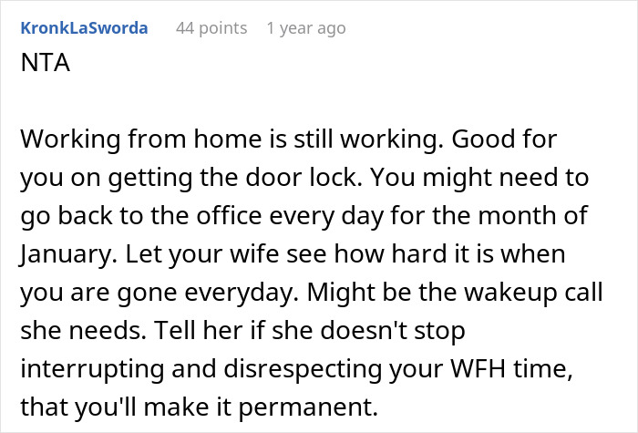 Wife Ignores Man&rsquo;s Home Office Rules, Pushes Him To The Limit, Drama Ensues When He Cancels WFH