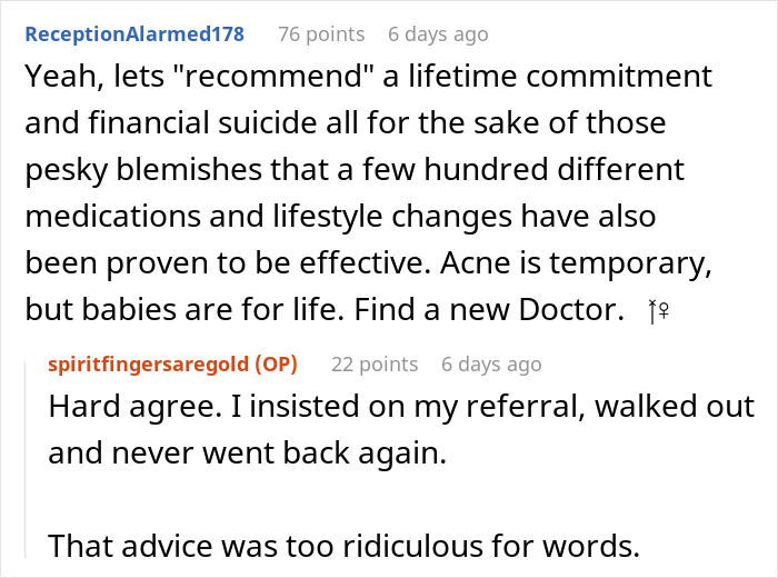 Doc Suggests Getting Pregnant To Solve A Skin Issue, Starts Squirming When Patient Presses Him Doc Suggests Getting Pregnant To Solve A Skin Issue, Starts Squirming When Patient Presses Him